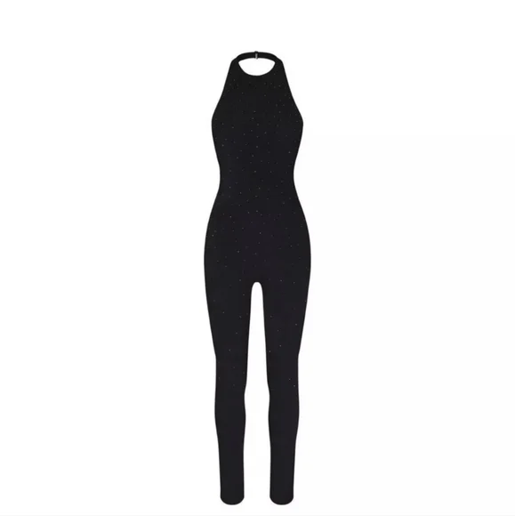 2. NWT SKIMS X SWAROVSKI JELLY SHEER INTIMATES HALTER CATSUIT